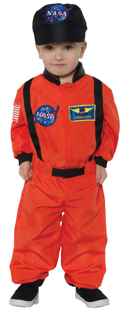 Picture of Morris Costumes UR27571ORTL Astronaut Suit Toddler Costume&#44; Orange - Size 2-4T