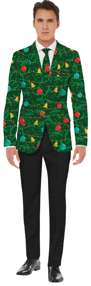 Picture of Morris Costumes OSJM0071LG Christmas Green Jacket with Tie&#44; Large Size 54