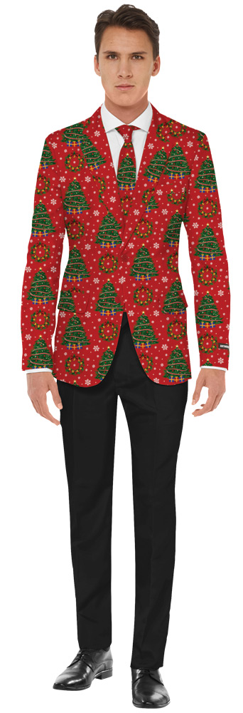 Picture of Morris Costumes OSMB1000MD Christmas Trees Jacket with Tie&#44; Medium Size 50