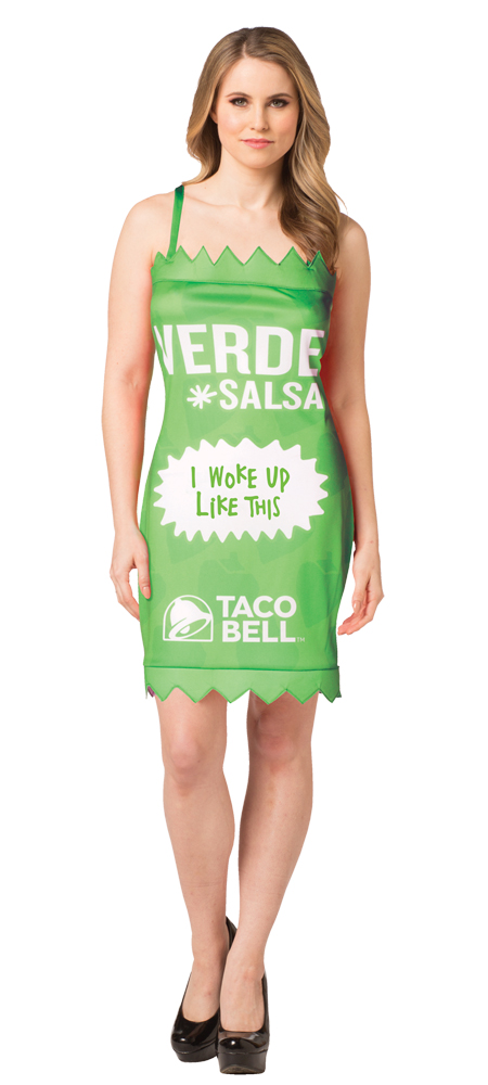 Picture of Morris Costumes GC3567ML Taco Bell Packet Verde Dress&#44; Medium & Large 6-12