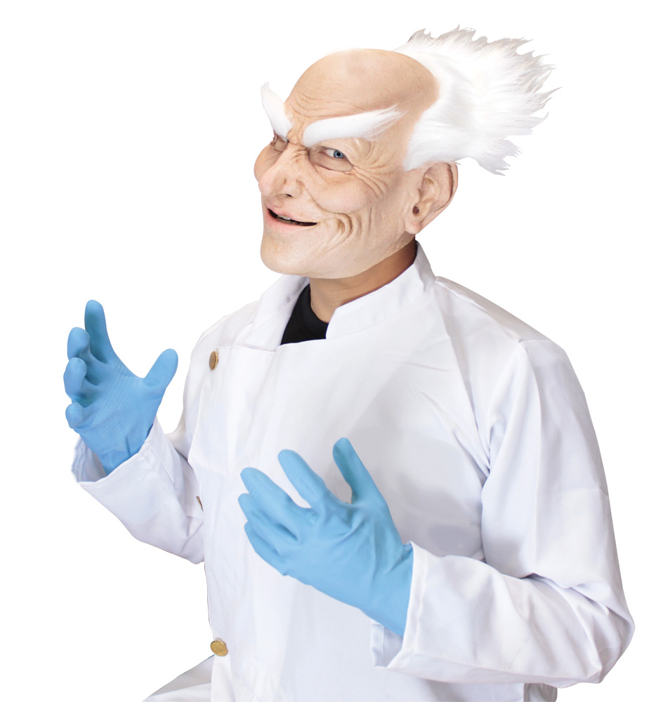 Picture of Morris Costumes TB50054 Adult Crazy Doctor Jack Latex Mask