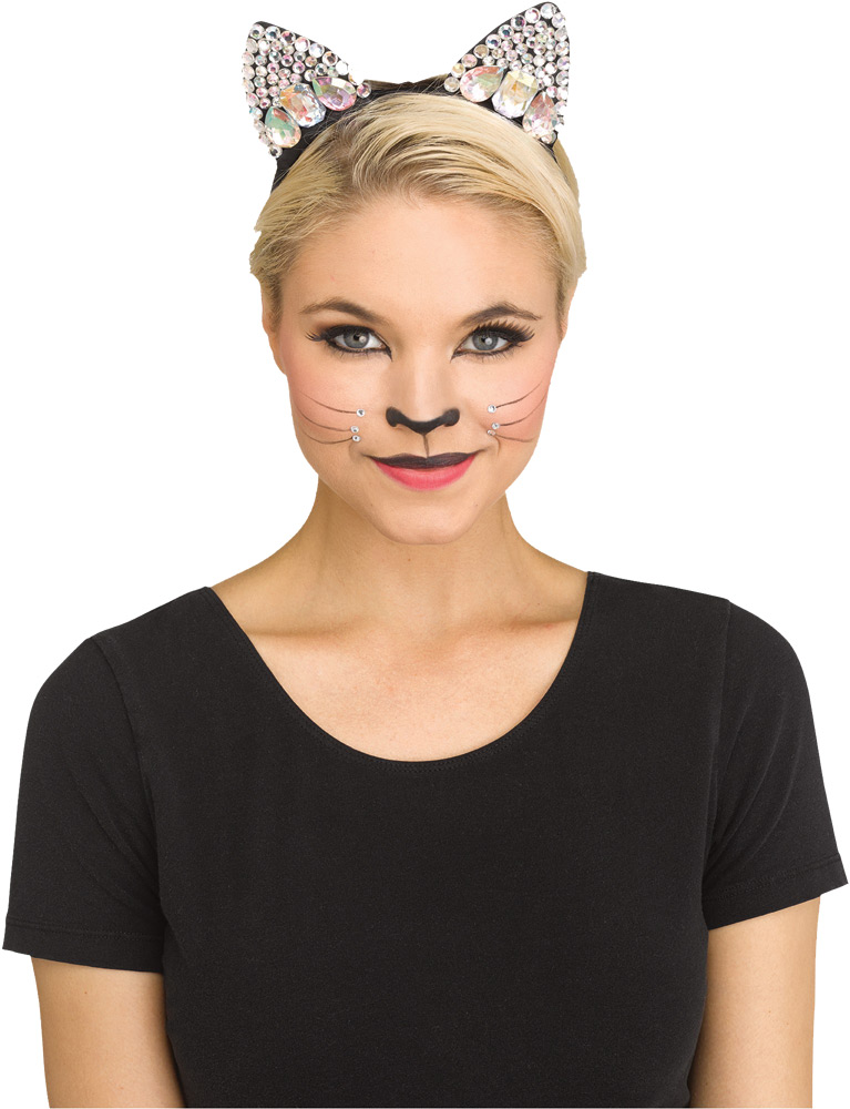 Picture of Morris Costumes FW93153BK Jeweled Cat Ear&#44; Black - One Size