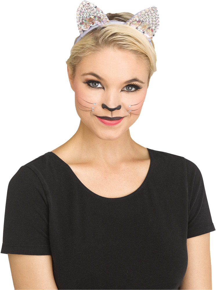 Picture of Morris Costumes FW93153GY Jeweled Cat Ear&#44; Grey - One Size