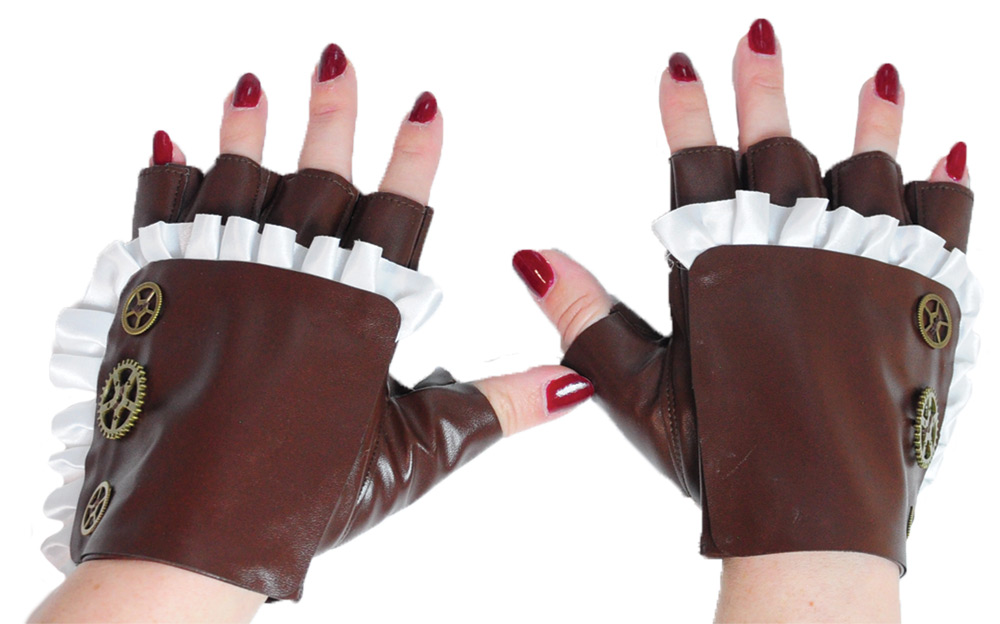 Picture of Morris Costumes GLH180087 Gloves with Ruffle & Gears - One Size