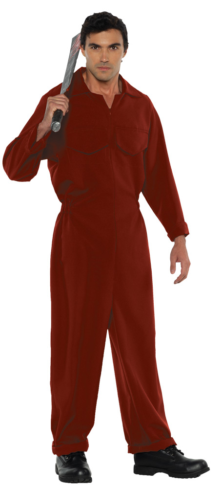 Picture of Morris Costumes UR30107 Men Boiler Suit Adult Costume, Red - One Size