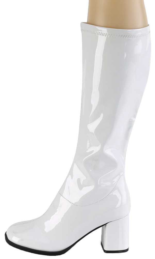 Picture of Morris Costumes HAGOGO300WT9 White Gogo Boot, Size 9