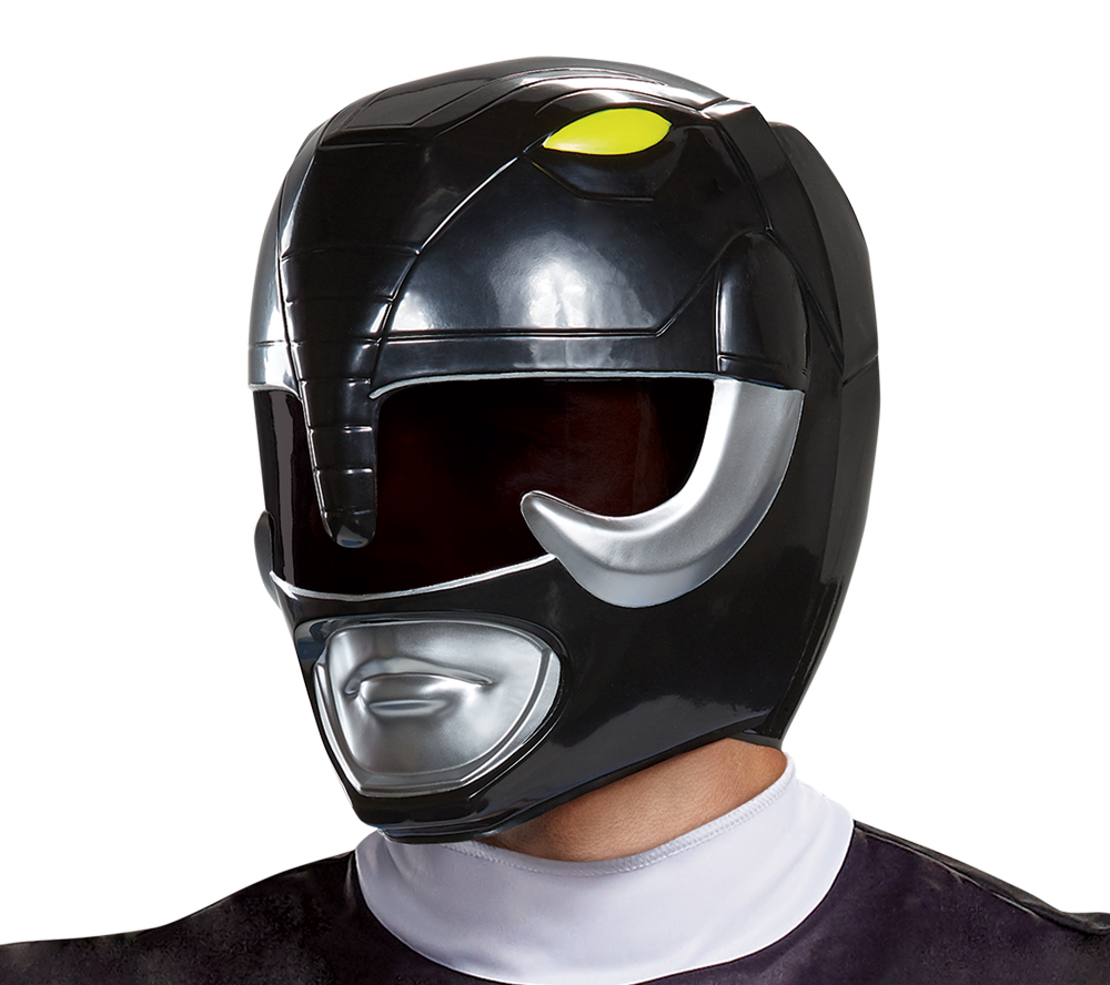 Picture of Disguise DG79726 One Size Adult Mighty Morphin Black Ranger Helmet