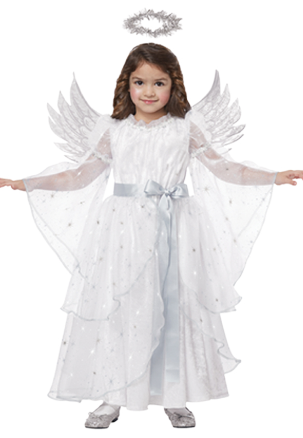 Picture of California Costumes CC00078SM Starlight Angel Child Costume&#44; White & Silver - Size 4-6