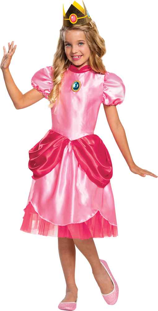 Picture of Disguise DG10690G Girls Princess Peach Classic Child Costume - Large 10-12