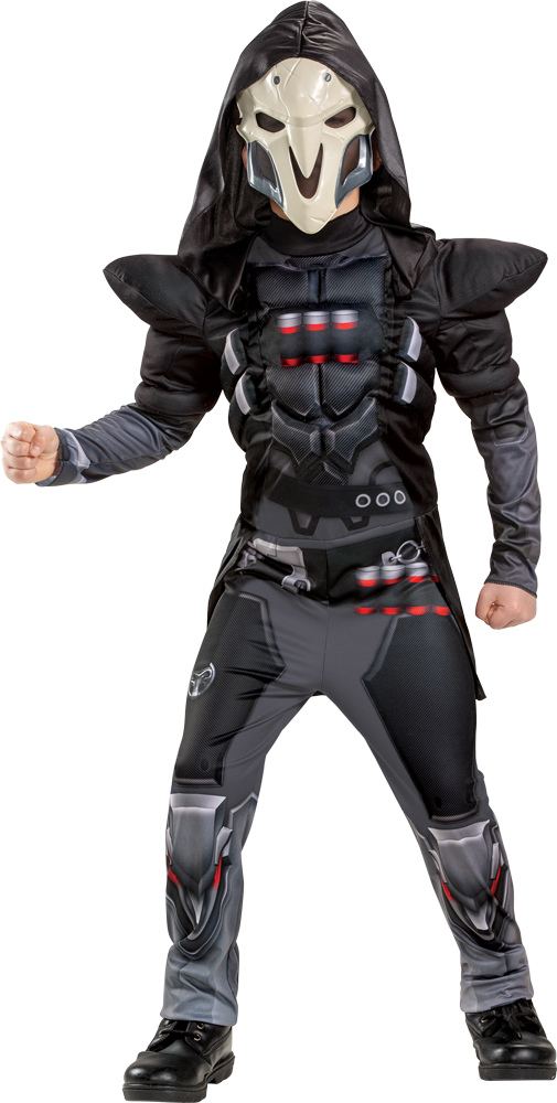 Picture of Disguise DG26593G Boys Overwatch Reaper Classic Muscle Child Costume - Large 10-12