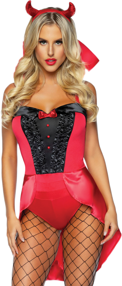 Picture of Leg Avenue UA86925MD Womens Devilish Darling Adult Costume, Red - Medium