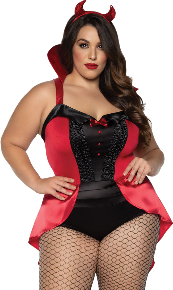 Picture of Leg Avenue UA86925XL Womens Plus Size Devilish Darling Adult Costume&#44; Red - 1XL & 2XL
