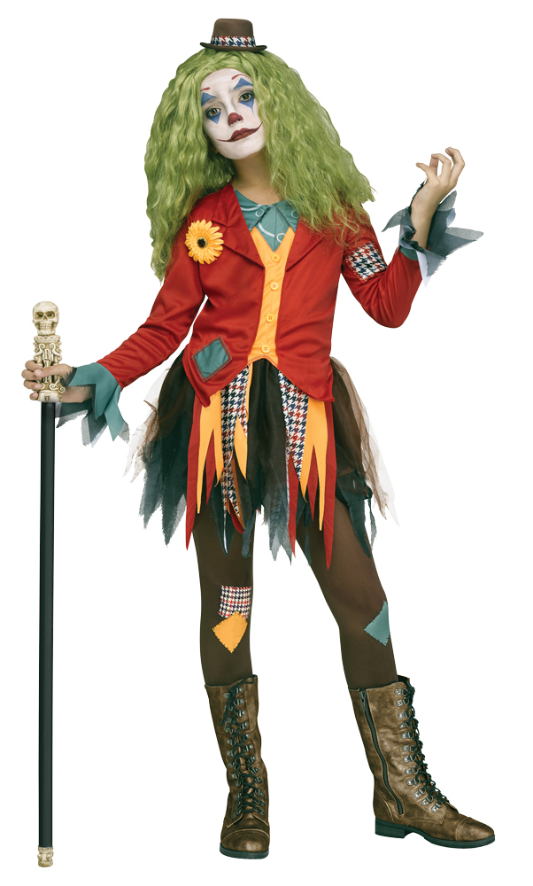 Picture of Fun World FW117482XL Girls Rowdy Clown Child Costume, Extra Large 14-16