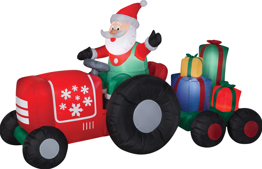 Picture of Gemmy SS11801G Santa on Tractor Airblown