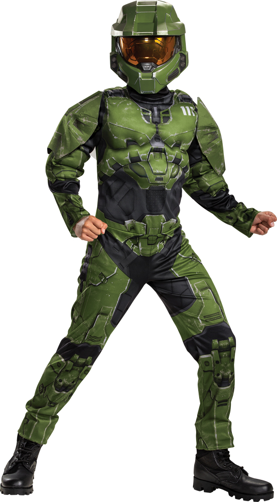 Picture of Disguise DG104999G Boys Halo Master Chief Infinite Muscle Child Costume - Large 10-12