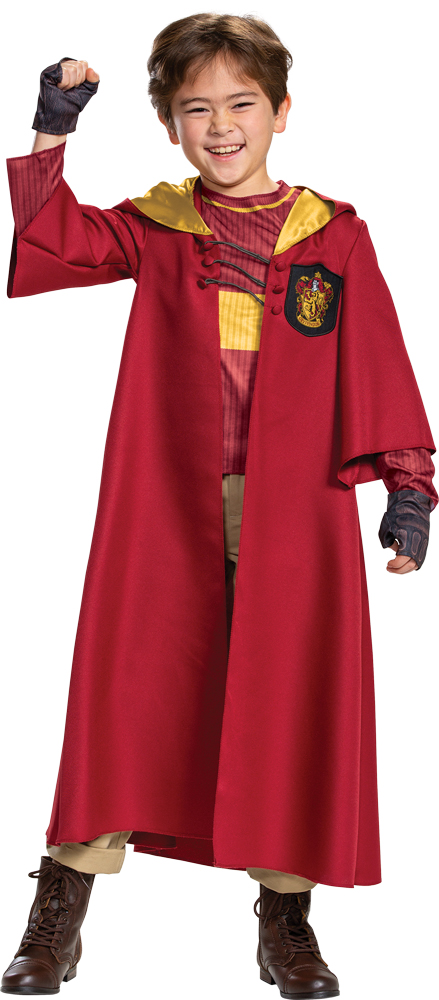 Picture of Disguise DG108019L Childs Harry Potter Quidditch Gryffindor Deluxe Costume - Small 4-6