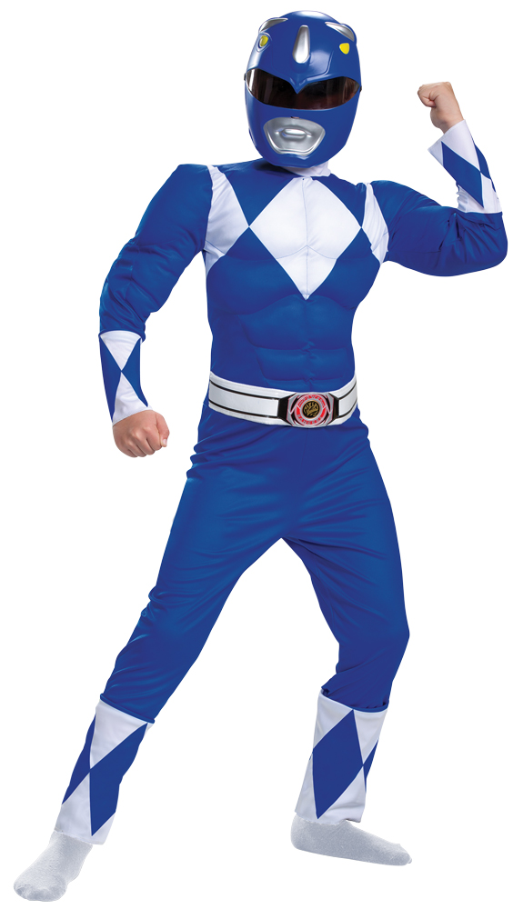Picture of Disguise DG103209K Blue Power Ranger Child Costume - Medium 7-8