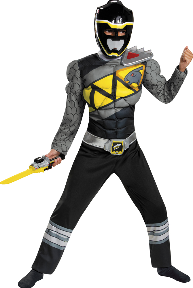 Picture of Disguise DG82786L Boys Ranger Muscle Costume - Dino Charge&#44; Black - Small