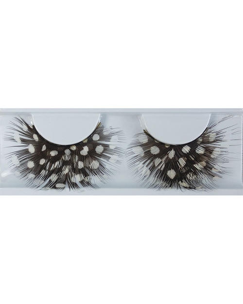 Picture of Lacey Wigs LW854BKWT Feather Eyelash&#44; Dot Black & White