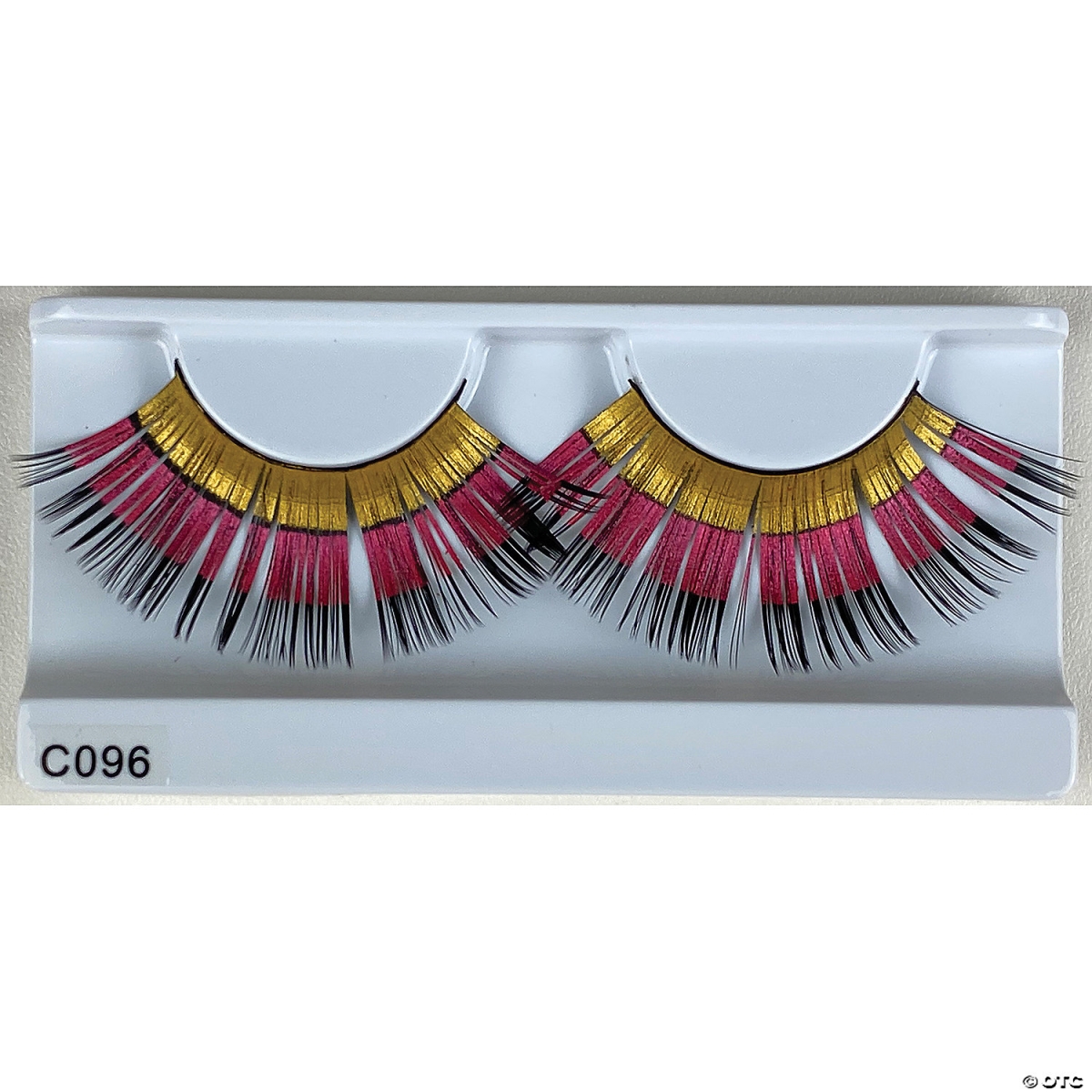 Picture of Lacey Wigs LW860GDPKBK Striped Eyelash - Gold&#44; Pink & Black - Extra-Large