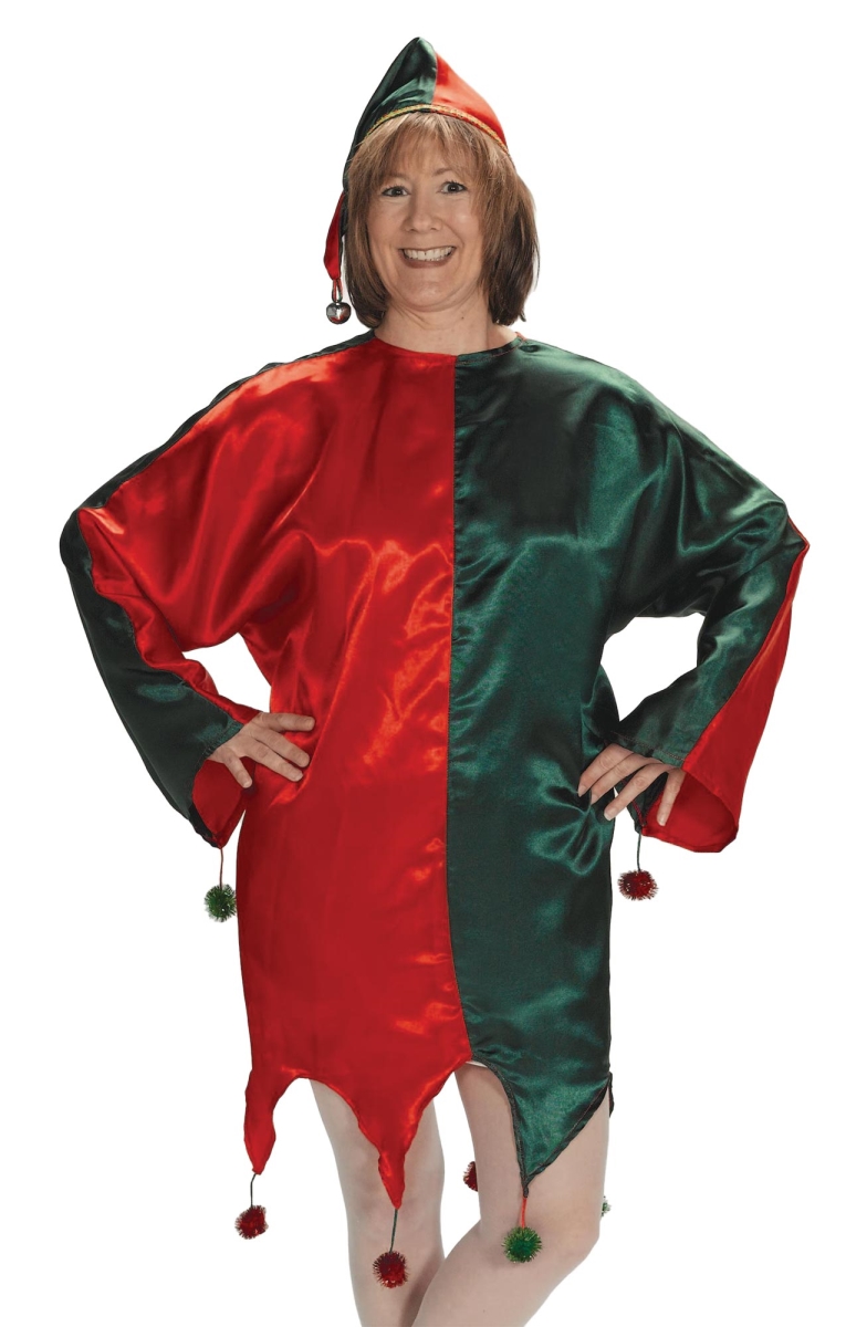 Picture of Halco AE1102 Satin Jingle Elf Adult Costume