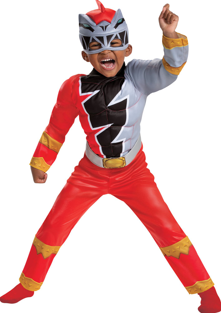 Picture of Disguise DG115919L Boy Red Ranger Dino Fury Child Costume, Small 4-6