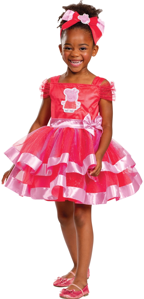 Picture of Disguise DG120849M Deluxe Peppa Pig Tutu Toddler Costume, Size 3-4