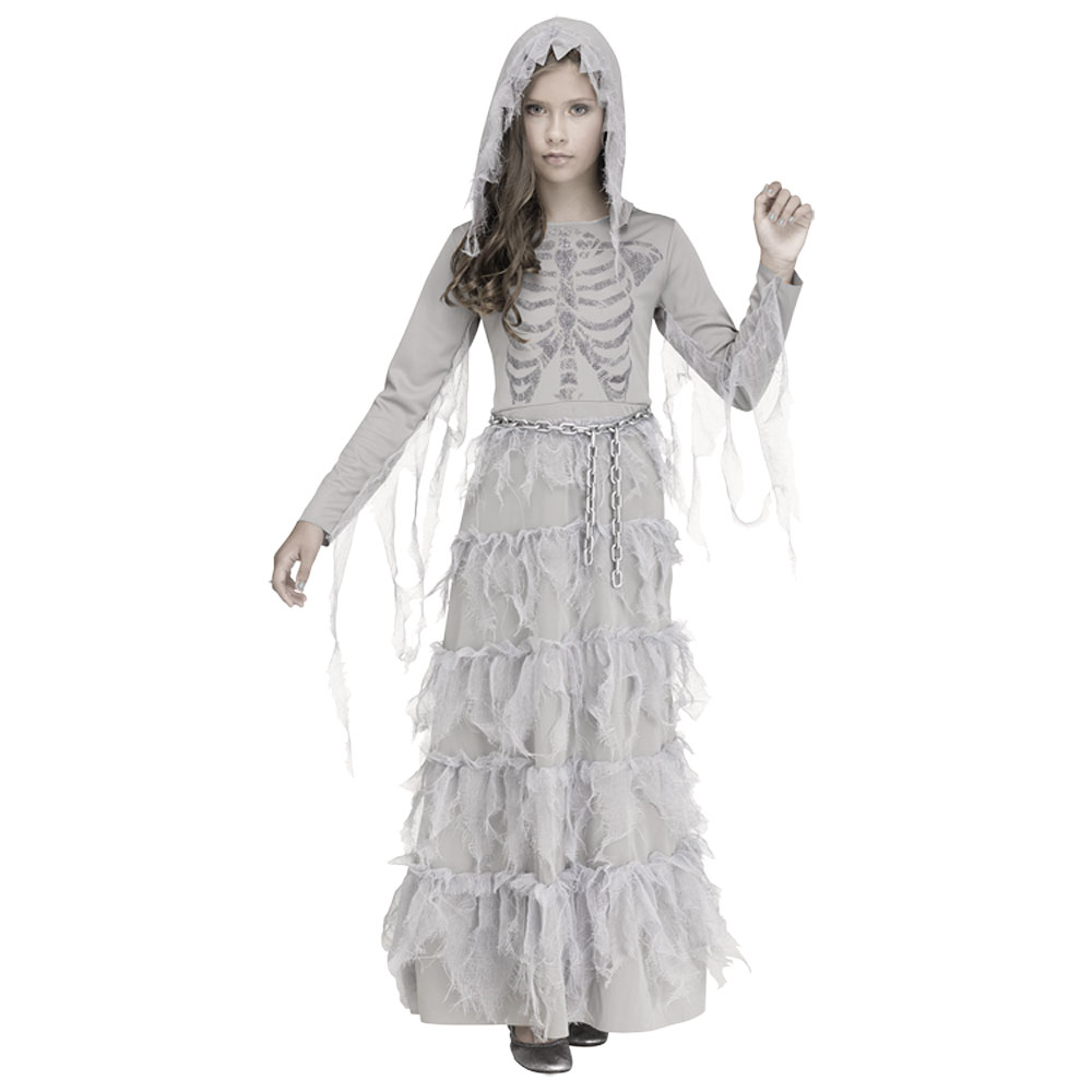 Picture of Fun World FW113202MD Skeleton Ghost Child Costume&#44; Medium 8-10