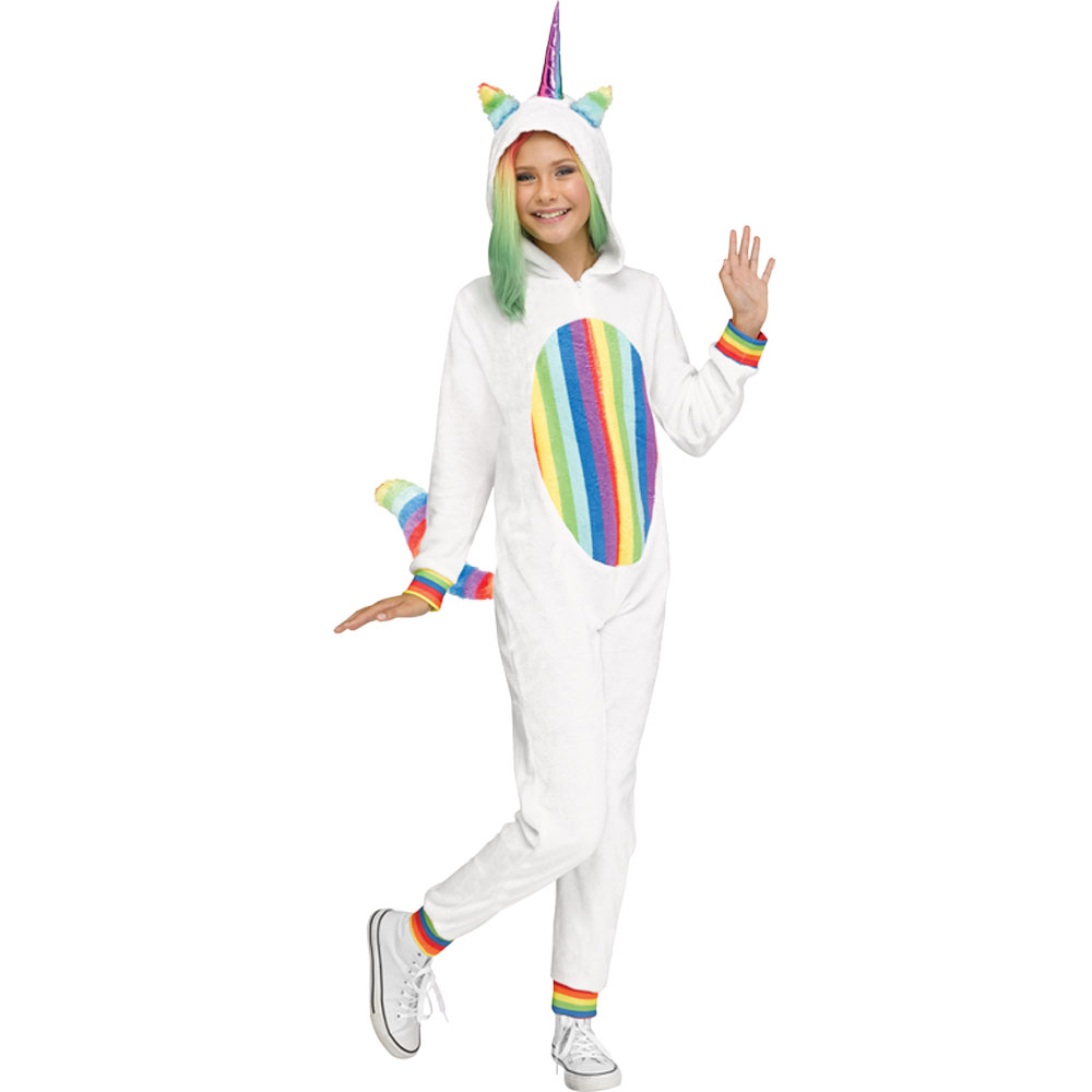 Picture of Fun World FW116652MD Rainbow Unicorn Child Costume&#44; Medium 8-10
