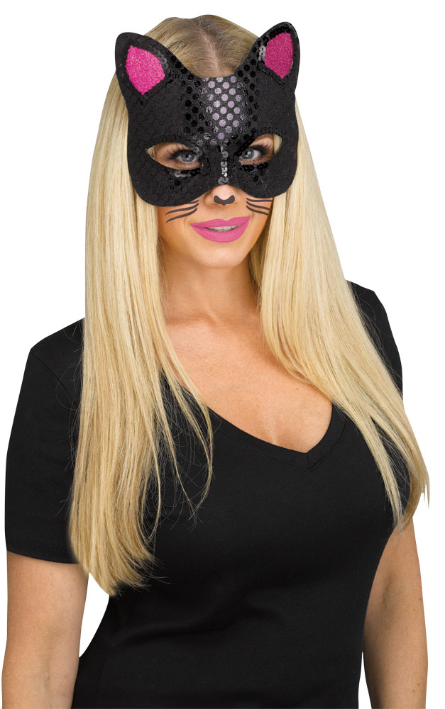 Picture of Fun World FW93498K Cat Masks with Tattoos Black Cat