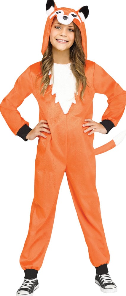 Picture of Fun World FW113532LG Fox Child Jumpsuit, Large 12-14