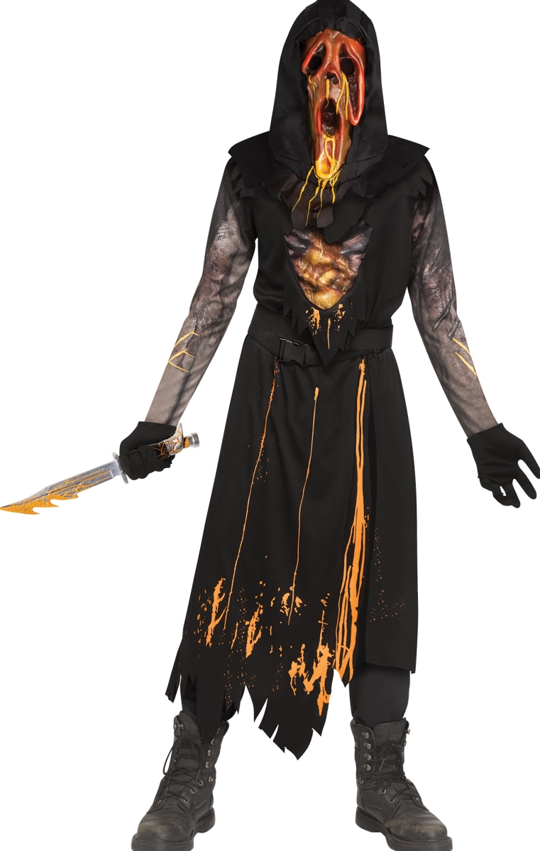 Picture of Fun World FW105832LG Scorched Dead by Daylight Ghost Face Child Costume, Large 12-14