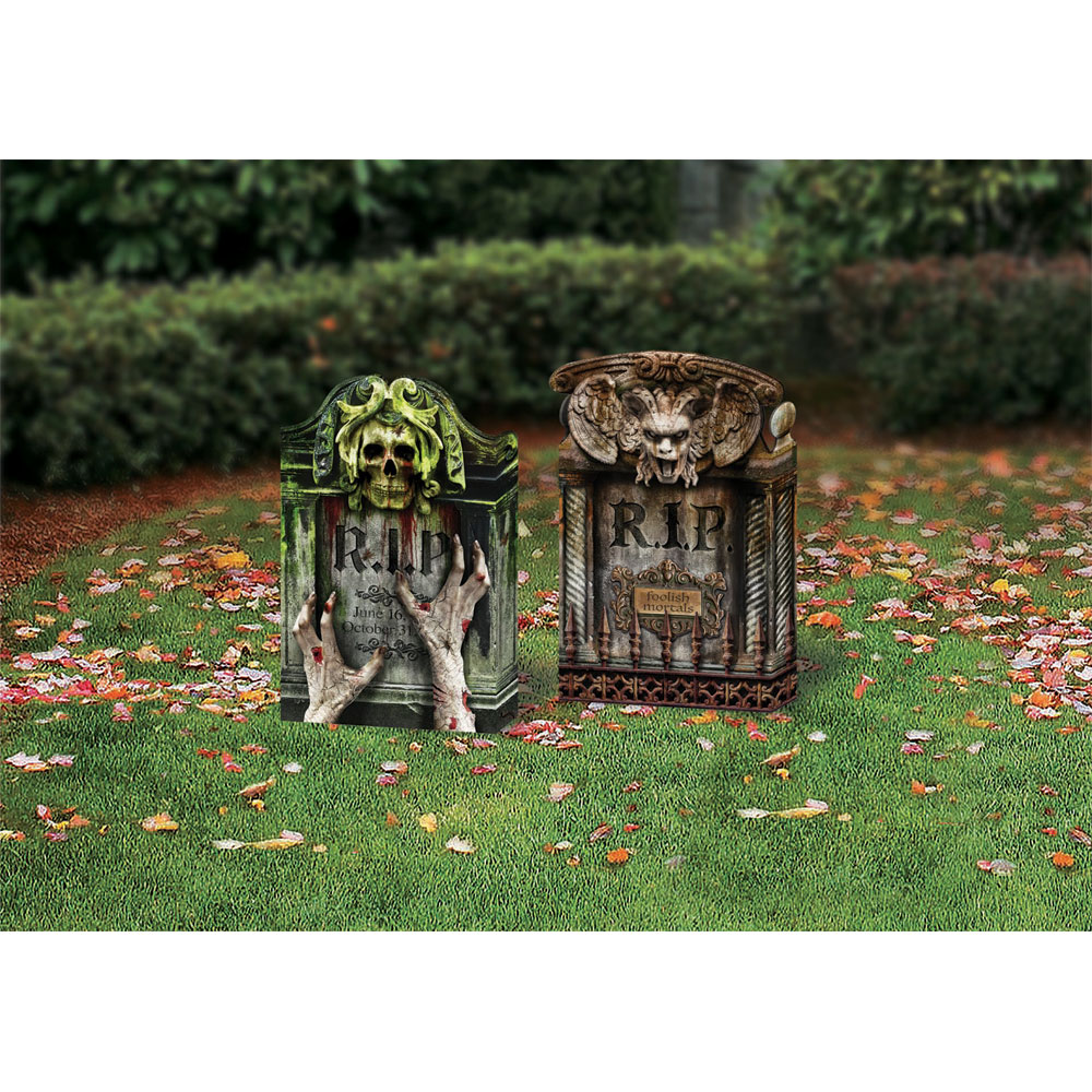 Picture of Fun World FW91796F 22 in. Tombstone Folding with Light-Up Eyes, 2 Piece