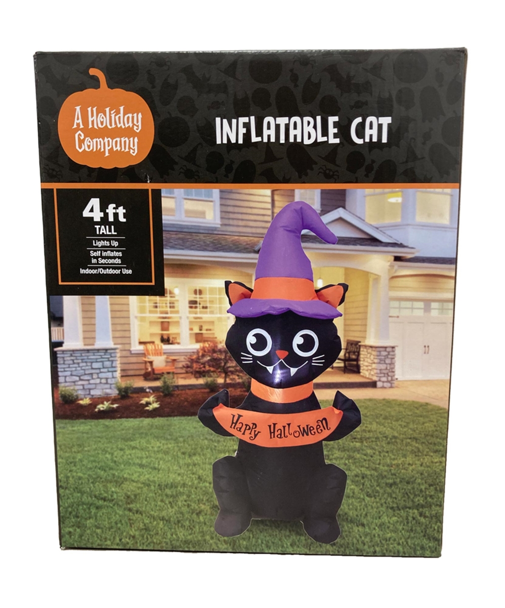 Picture of A Holiday VAHL20098 4 ft. Halloween Inflatable Cat Decoration
