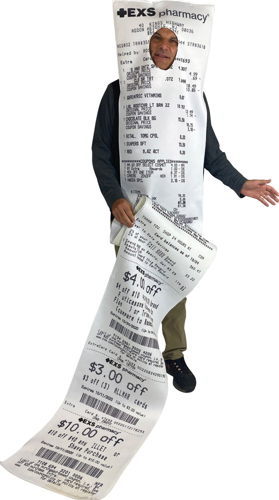 Picture of Rasta Imposta GC9225 Exsively Long Pharmacy Receipt Adult Costume&#44; One Size