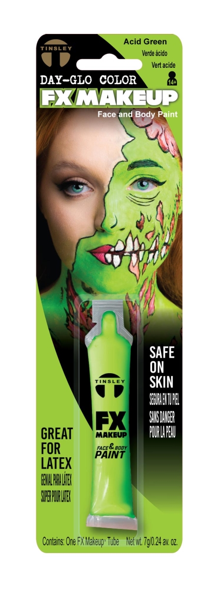 Picture of Tinsley Tattoos DFXMU021 0.24 fl oz Day Glo Fx Makeup Face & Body Paint&#44; Acid Green
