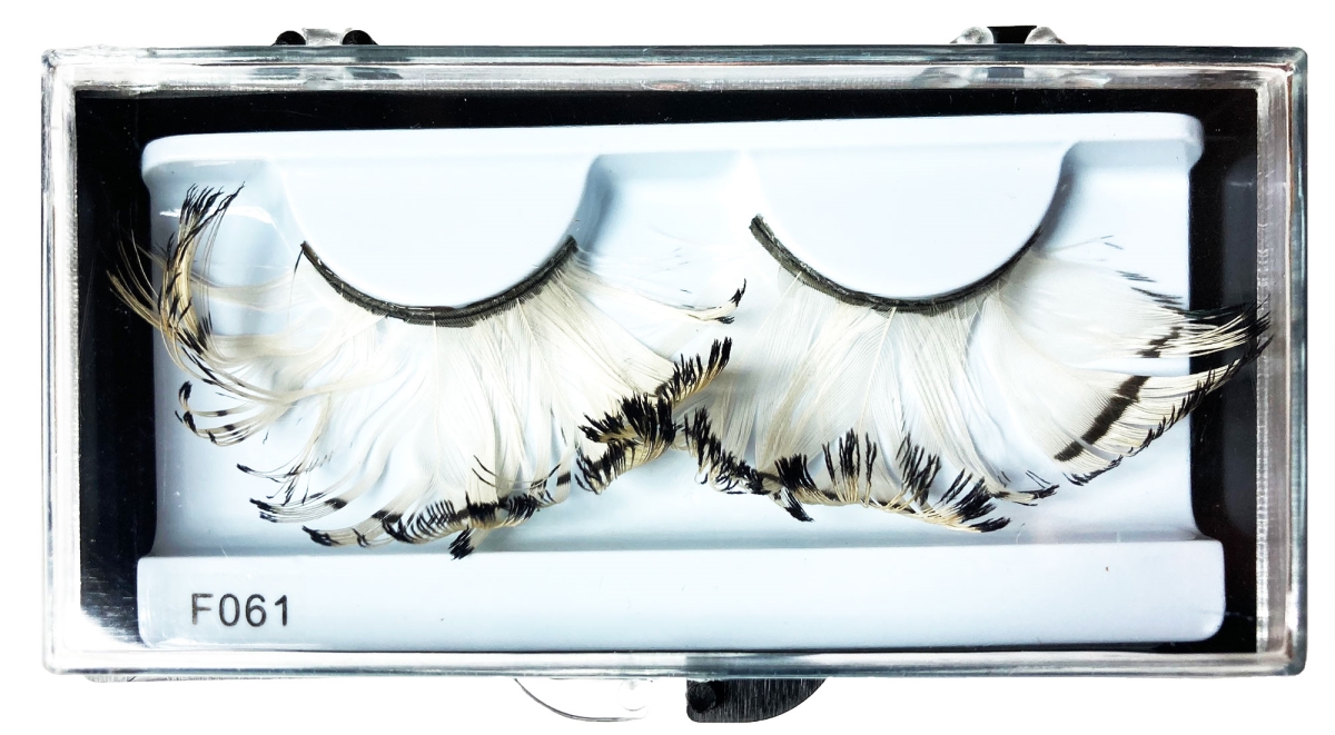 Picture of Lacey Wigs LW869WTBK Feather Eyelash&#44; White & Black