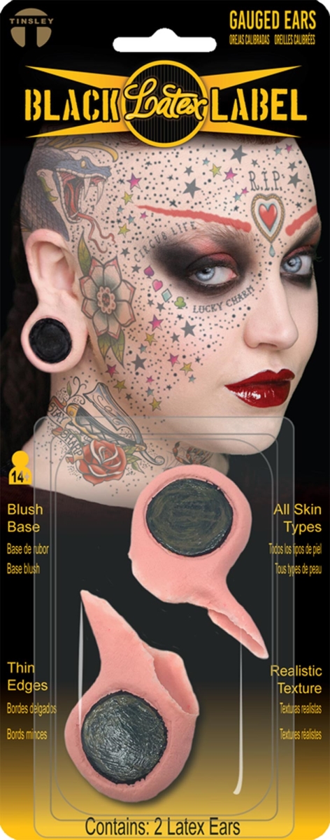 Picture of Tinsley Tattoos DFBLL009 Piercing Gauge Latex Ears Makeup