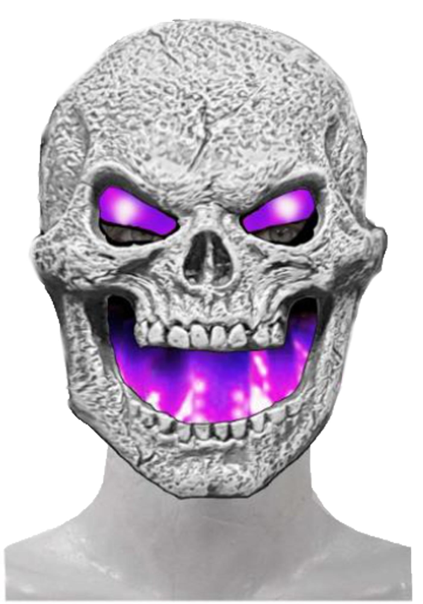 Picture of Seasonal Visions MR131842 Flame Fiend Flaming Skull Mask, Purple - One Size