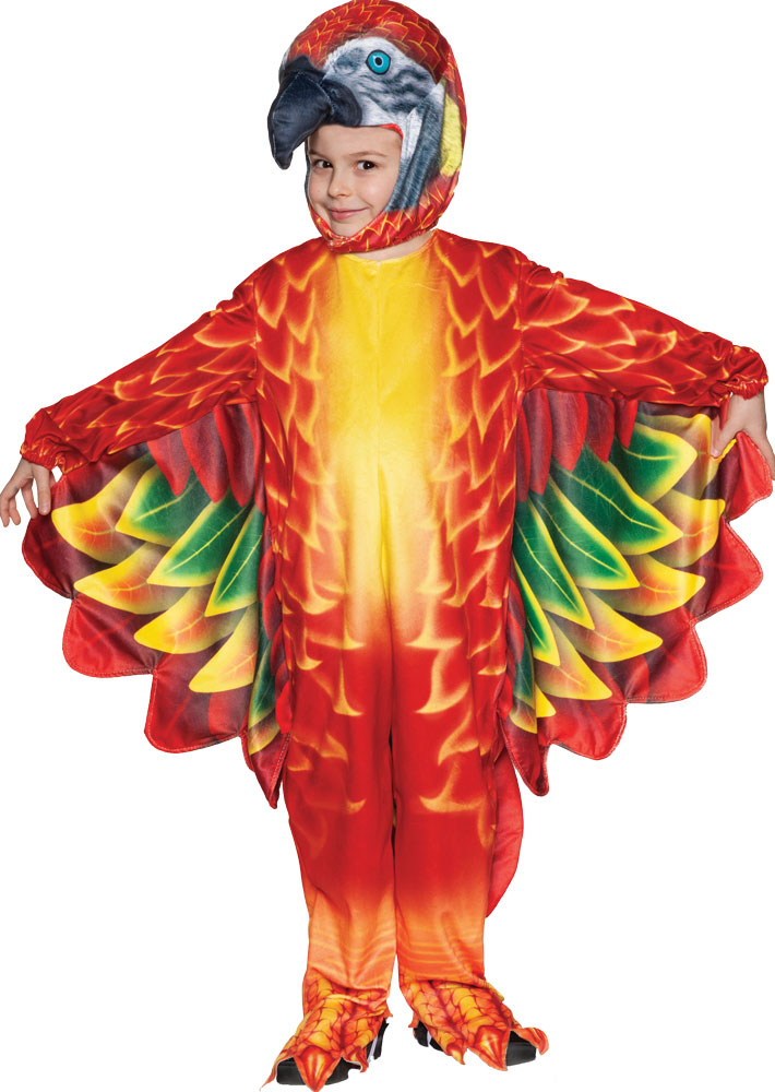 Picture of Underwraps UR20061TLG Parrot Printed Toddler Costume&#44; Red - Large 2-4T
