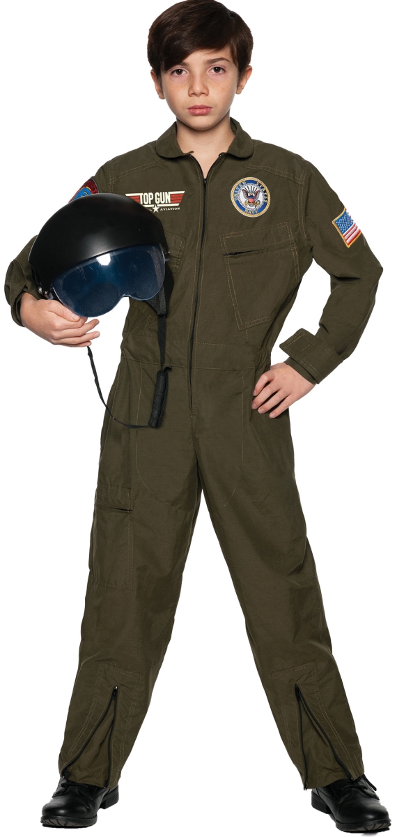 Picture of Underwraps UR27685S Navy Top Gun Pilot Child Costume&#44; Small