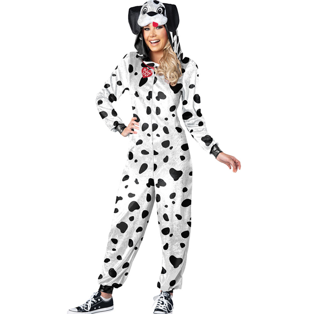 Picture of Fun World FWCF18126M Dalmation Adult Costume&#44; Black & White - Medium 10-12