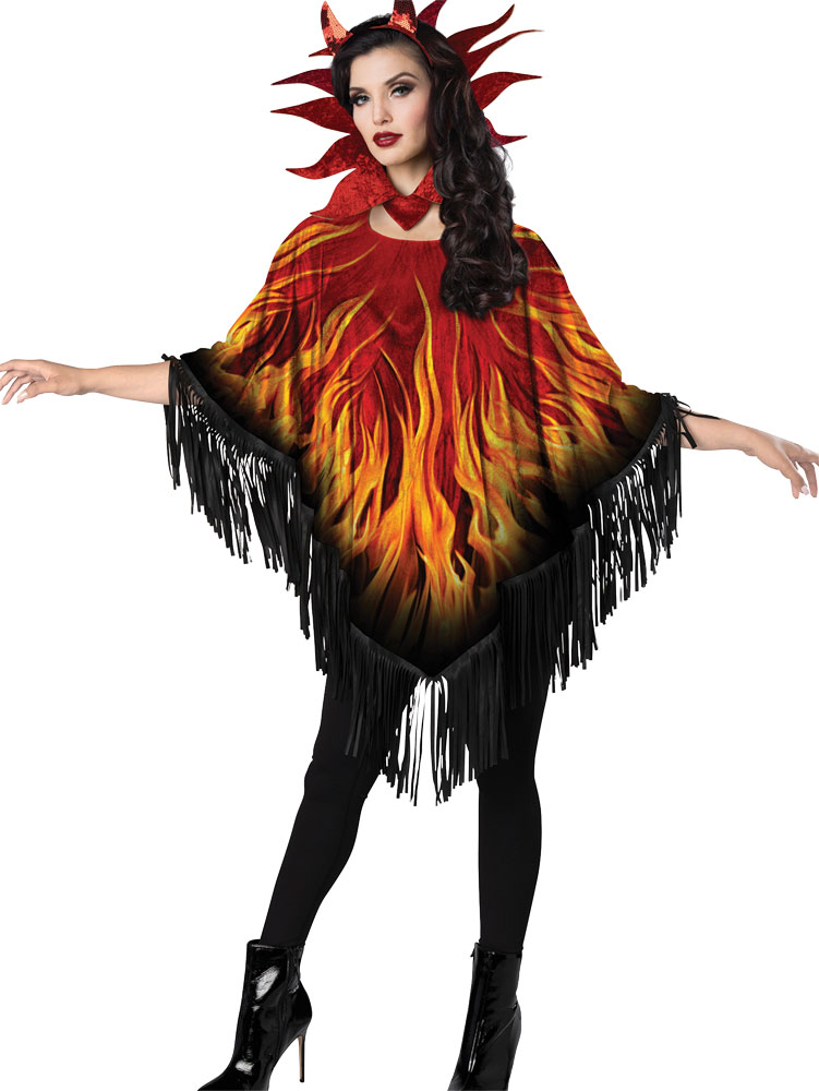 Picture of Fun World FWCAE12049 Poncho Devilicious Instant Set Costume