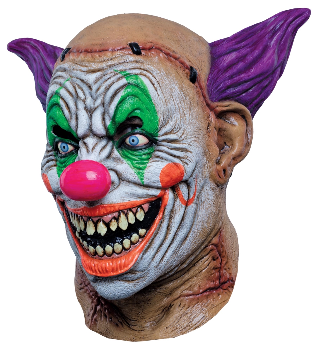 Picture of Ghoulish TB26973 Psycho Neon Clown Latex Mask