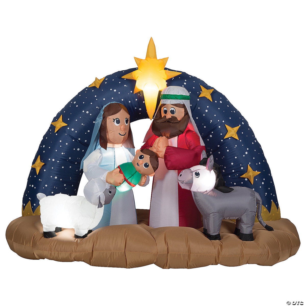 Gemmy SS882520G 78 in. Airblown Snowy Night Nativity Scene Inflatable Christmas Outdoor Yard Decor -  Gemmy Industries
