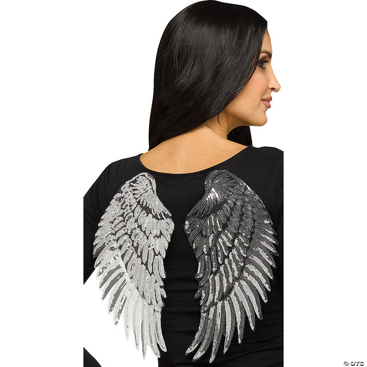 Picture of Fun World FW90981SV Silver Sequin Adult Wings for Costume