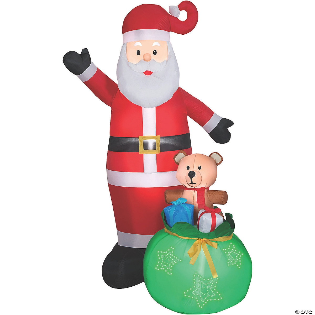 Picture of Gemmy SS110186G Blow Up Inflatable Lightshow Santa Outdoor Yard Decoration