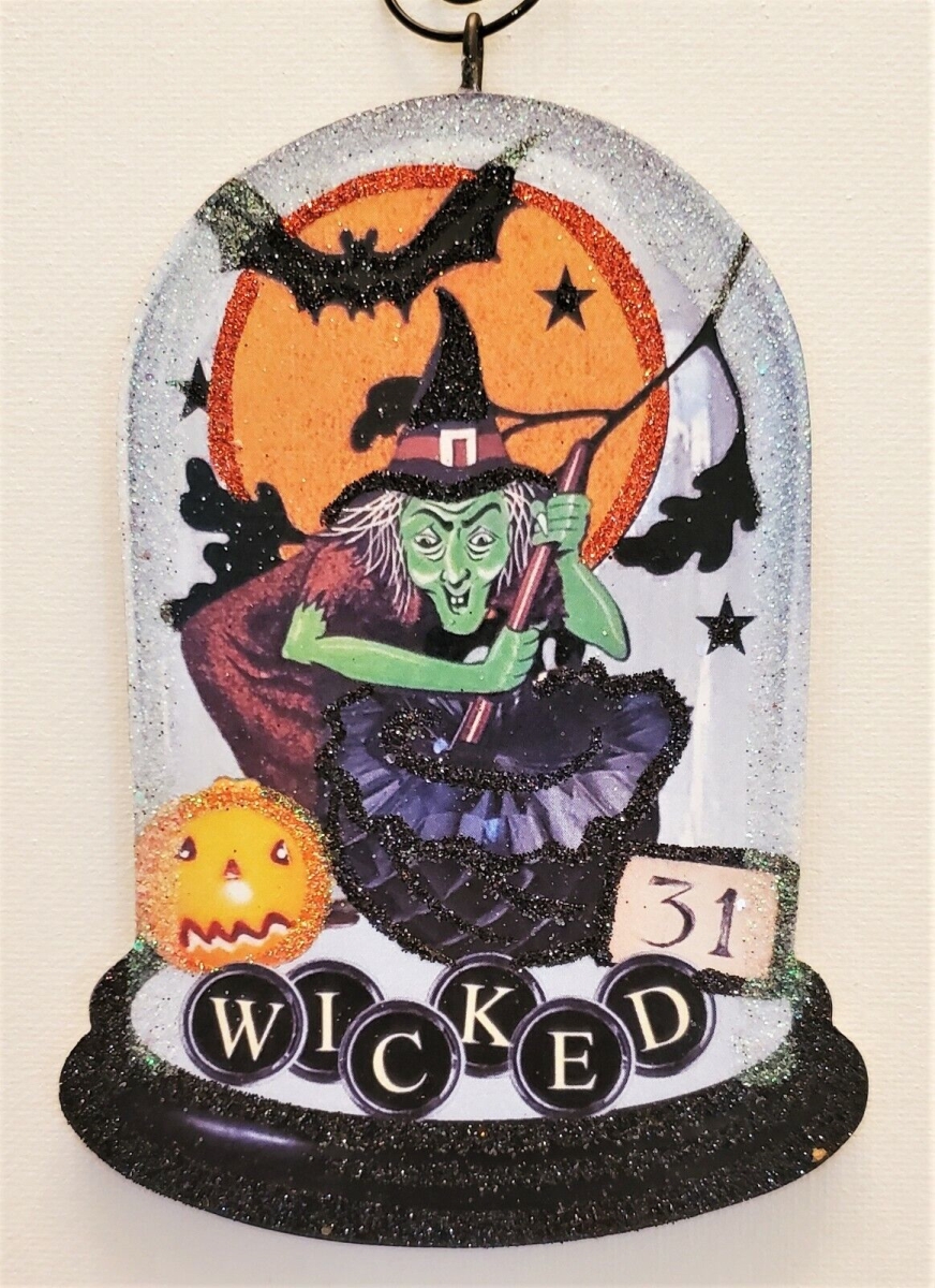 Picture of Costumes for All Occasions SS64028 31 in. Witch with Cauldron Glitter Wood Halloween