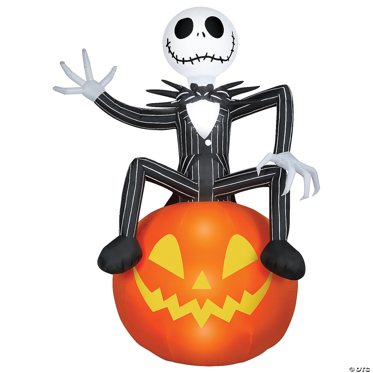 Picture of Costumes for All Occasions SS229810G 114 in. Airblown Inflatable Giant Jack Skellington on Pumpkin Halloween Yard Decoration