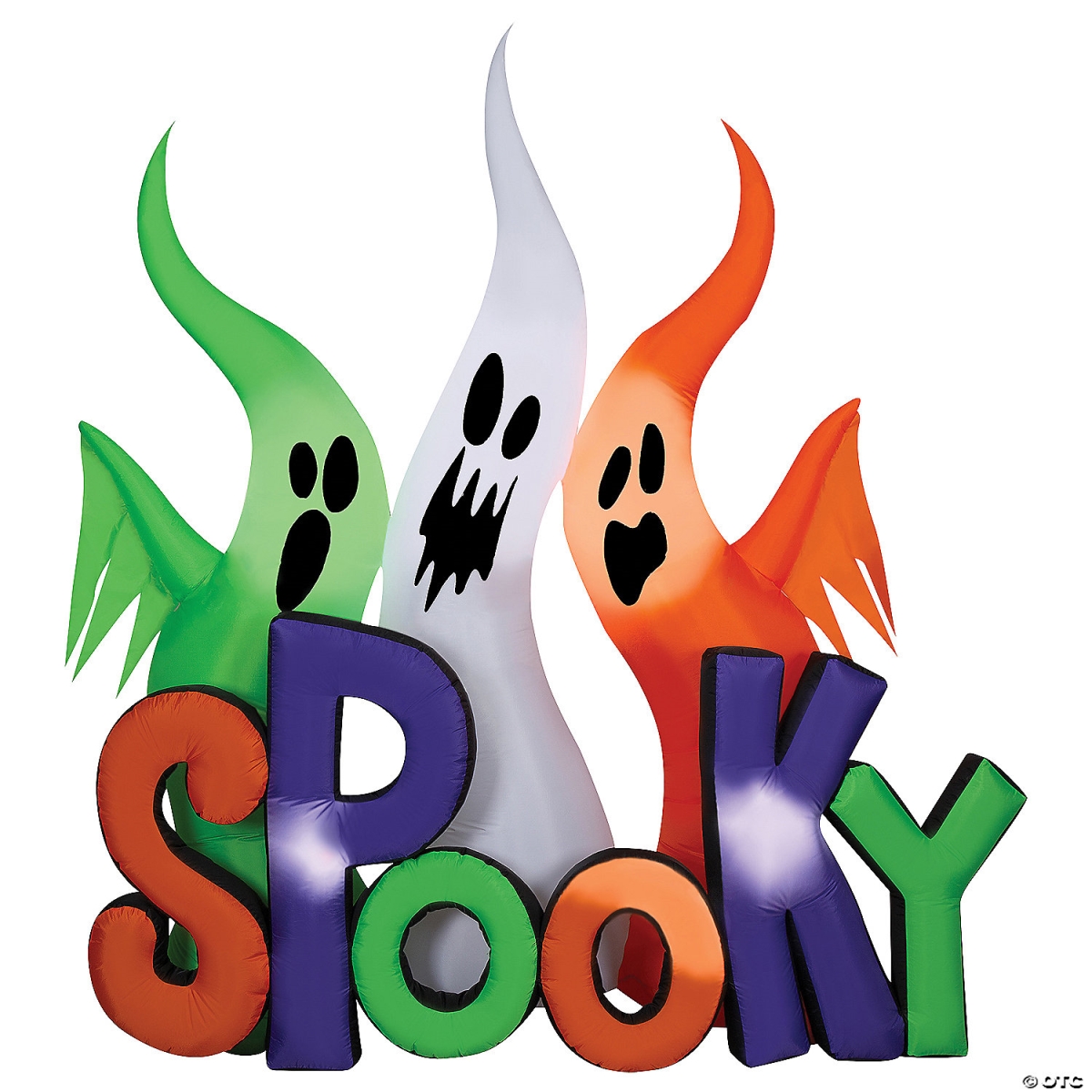 Picture of Costumes for All Occasions SS550445G 96 in. Airblown Inflatable Ghosts with Spooky Sign Halloween Yard Decoration